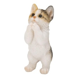 Uvia H20485 Mini Begging Triltoise Cat 1.0 x 1.0 x 2.7 inches (4 x 2.5 x 6.8 cm) Doll Figurine Figurine Animal Garden Decoration Realistic Cute Cat