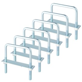 AOKLIT 6 Pcs U Bolts 4 Inch Wide Zinc Plated, 3/8" x 4" x 5" Square U Bolt Carbon Steel for Sailboat Trailers, Tube, Industrial Supplies