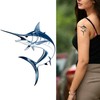 Dopetattoo 6 Sheets Temporary Tattoos for Women Adults Marlin Swordfish
