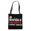Santa's Favorite Laundry Worker Christmas Pajamas Tote Bag