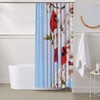 Fiokroo Red Cardinal Birds Cherry Flowers Shower Curtain 60x72in Waterproof