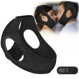 Anti Snoring Devices, Breathable Air Flow Jaw Strap for Sleep Apnea, Reusable, Effective, and Adjustable Anti Snore Chin Strap, Chin Strap for Sleeping to Keeping Mouth Closed