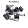 63 Pcs M4 M5 M6 Neoprene Well Nuts,304 Stainless Steel