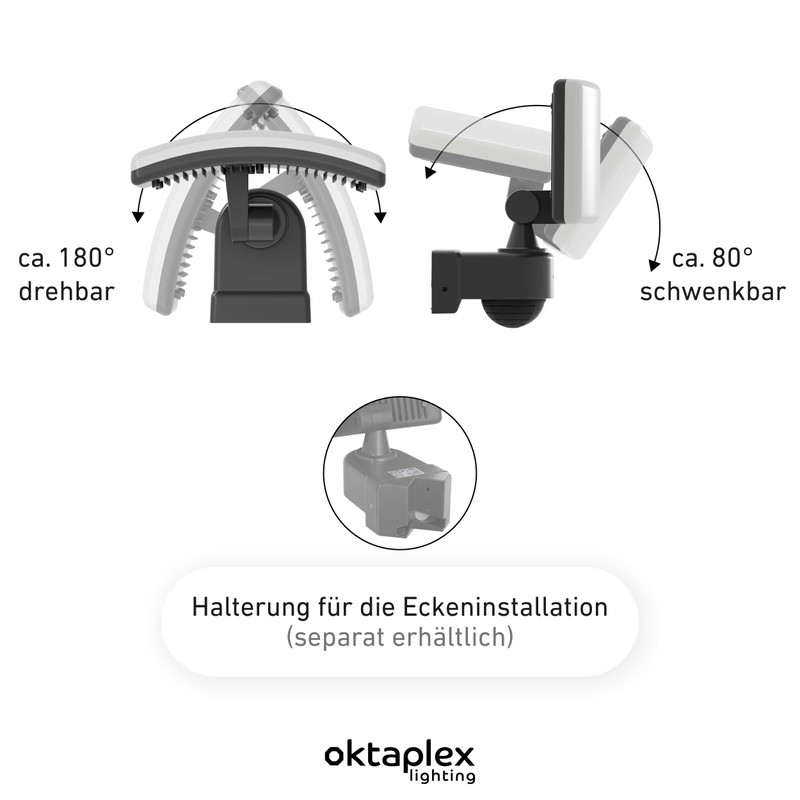 Oktaplex Cali LED Spotlight with Motion Sensor Outdoor 3000 K