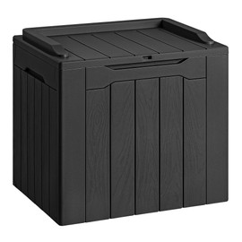 Devoko 30 Gallon Resin Deck Box Outdoor Indoor Waterproof Storage Box for Patio Furniture Pool Accessories Storage for Cushion Garden Tools (30 Gallon, Black)