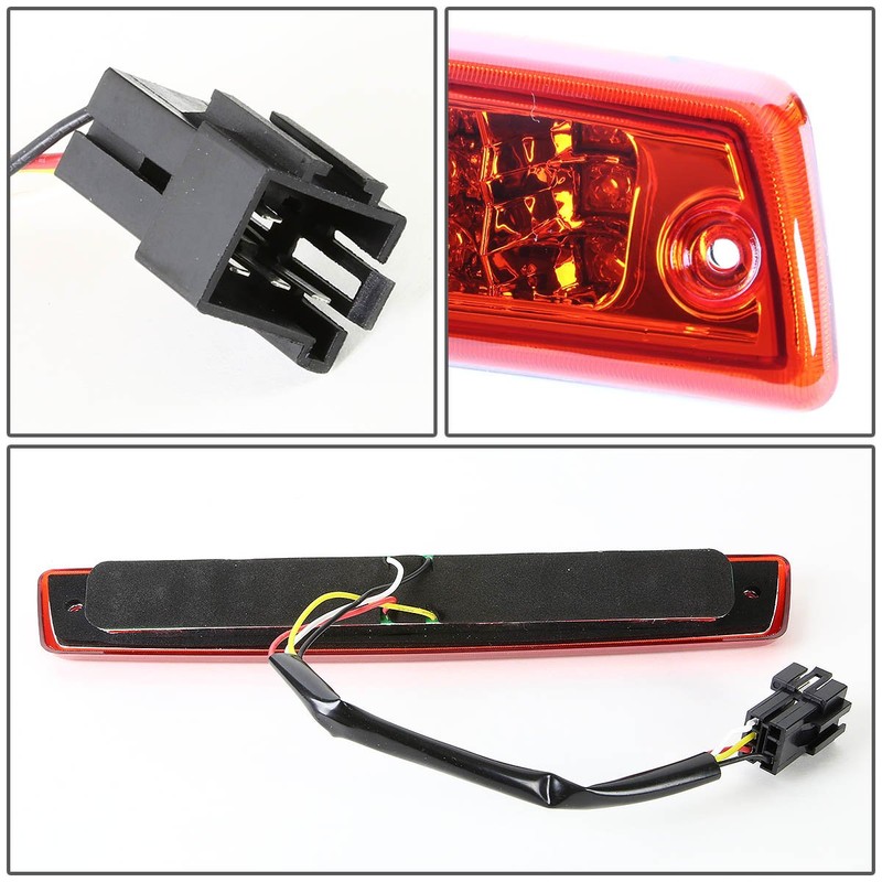 DNA MOTORING 3BL-DRAM94-LED-RD Red Lens LED Third Tail Brake Light