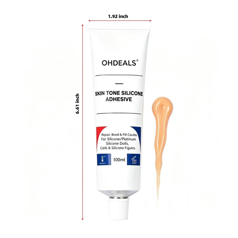 OHDEALS Skin Tone Silicone Glue Adhesive for Squishies 100ml 3.38