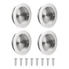 MOROBOR 2.7inch Round Embedded Door Handle, 4pcs Stainless Steel Round