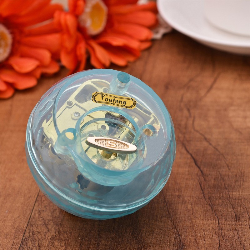 YouTang(TM) Ball-Shaped Creative Transparent Acrylic 18-Note Wind-up Musical Box,Musical Toys,Tune:Amazing