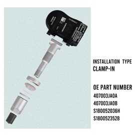 TPMS Sensores de presión de neumáticos 433 MHz compatibles con Nissan Altima 2013-2018 Murano 2015-2018 Pathfinder 2013-2018 reemplaza # 407003JA0A 407003JA0B (4 piezas)
