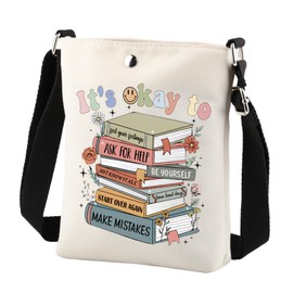 Mental Health Crossbody Bag Mental Health Awareness Gifts Book Lovers Gifts It's Okay To Feels Motivational Gift Crossbody Purse