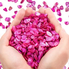 Small Natural Crushed Shells for Crafts About 2LB (900g/31.74oz) DIY Beaching Wedding Decoration Vase FillersColor: Purple, Size: 2LB (900g/31.74oz)