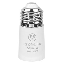 Pispoer E26 to E26 E26 Base Extension Adapter E26 Extension Socket, Plastic Ring + Brass Sheet Instead of Copper Ring, Extends Approximately 1.6 inches (4 cm), PA Flame Retardant Material, 1 Piece Set