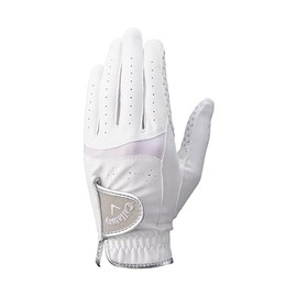 Callaway Glove HYPER GRIP LH WMS WHT 19 25 (19 cm, Left Hand Worn [Right Handed]), White, Women's