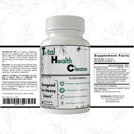 nutra4health Total Health Cleanse, Best Detox for Heavy Users, Flush Formula for Test, Full Body Detox Capsules