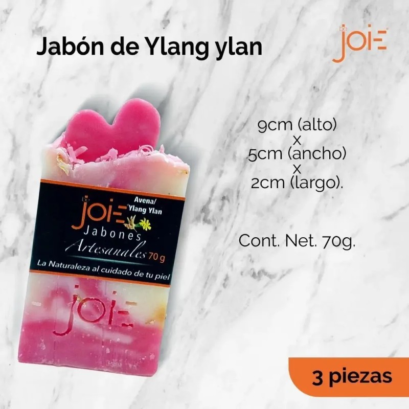 Jabón Artesanal Natural De Avena Con Ylang Ylang (pack 6)