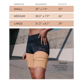 Sweet Sweat Toned Thigh Trimmers for Men & Women | Increases Heat & Sweat to the Thighs | Includes Mesh Carry-Bag (Stone, Small)