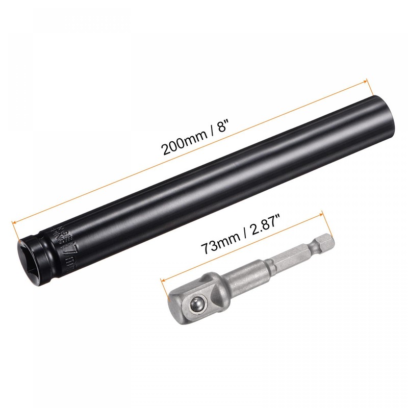 sourcing map 1/2" Drive Socket Accessory Set, 17mm Deep 6-Point