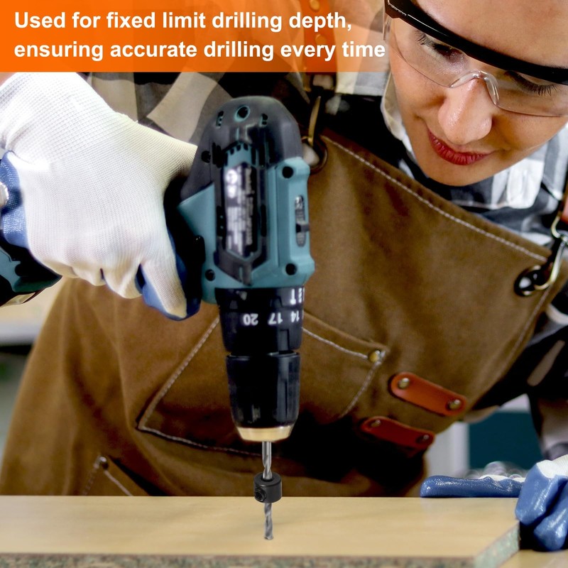 sourcing map 5pcs 5mm Drill Stop Collar Depth Stop with