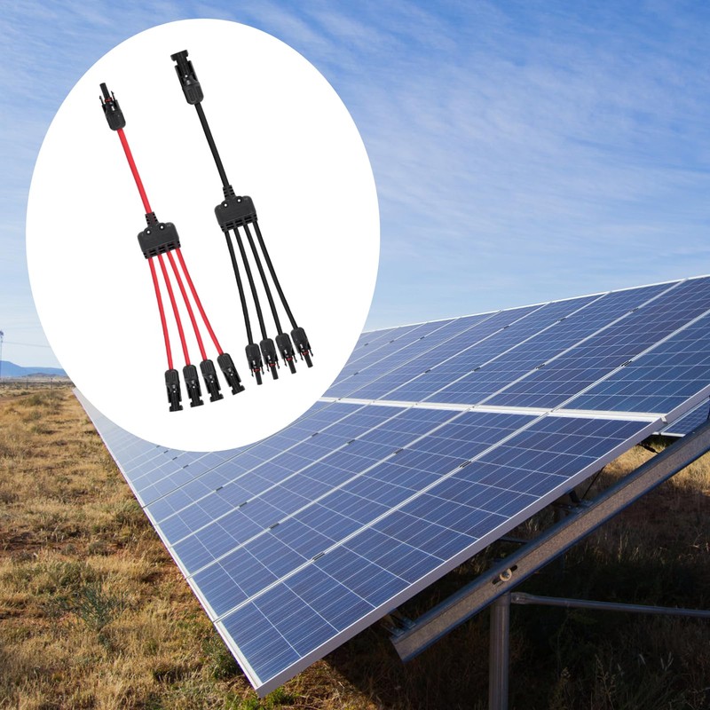 ACEIRMC 2 Pairs Solar Panel Connectors 1 to 4 Y