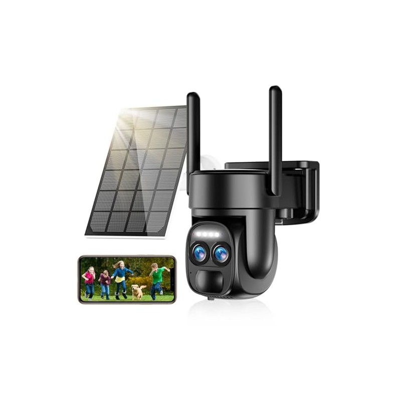 Uniter 2K Solar Security Cameras Wireless Outdoor, 2.4g & 5g