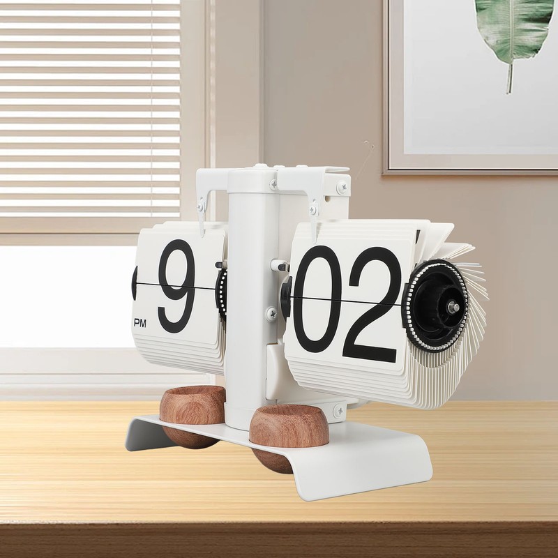 Digital Flip Clock 304 Stainless Steel Retro Battery Powered Mechanical