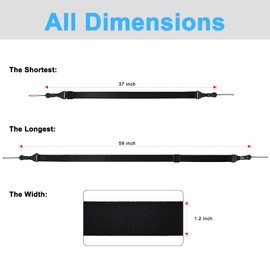 rantice Adjustable removable shoulder straps for Tablet Case (Black)