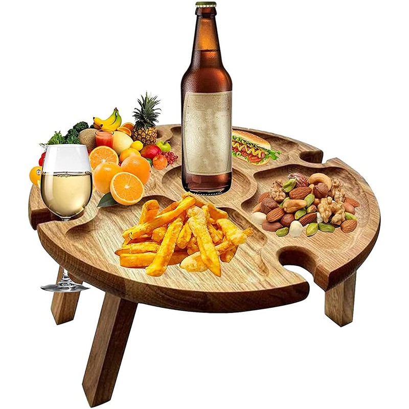 Pvczool Folding Portable Picnic Table, Outdoor Fold Up Camping Camp