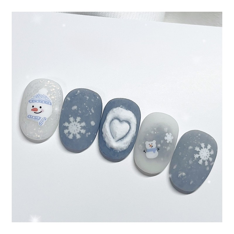 [Handmade Nail Tips] Nail Tips for a Snowy Day -