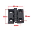 bnafes Hinge1.97" /50mmx50mm Black Plastic Cabinet Door Reinforced Ball Bearing