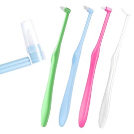 Single Tufted Toothbrush, Small Head with Cover for Sensitive Gums