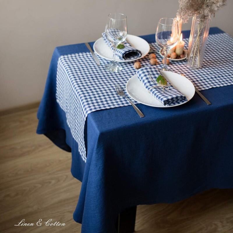 Linen & Cotton Hygge Tablecloth 100% Linen, 140 x 200cm