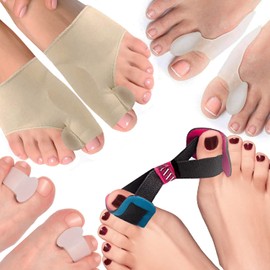 Bunion Corrector and Bunion Relief Sleeves Kit - Hallux Valgus Bunion Protector - Bunion Toe Separator, Toe Spacer, Toe Straightener and Toe Spreader - 7 Pieces