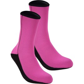 Cressi Metallite Boots 3mm - Unisex Adult Double-lined Neoprene 3mm No-Slip Diving Socks, Pink/Black, M