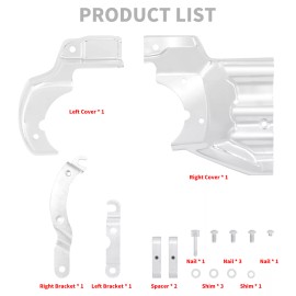HCMOTORKU Chrome Engine Transmission Interface Cover Trim For Harley Softail Deluxe 07-17