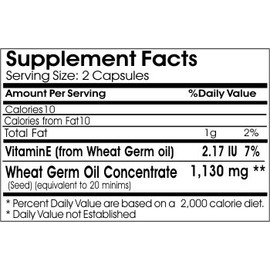 Naturetition Supplements Wheat Germ Oil 1130mg ~ 200 Capsules - No Additives