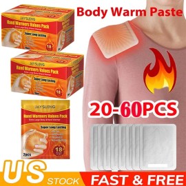 Unbranded 60-20 PCS Hand Warmer + Body SUPER Warmers  18-hour Extra Long Activation USA - (Only) Towel x1