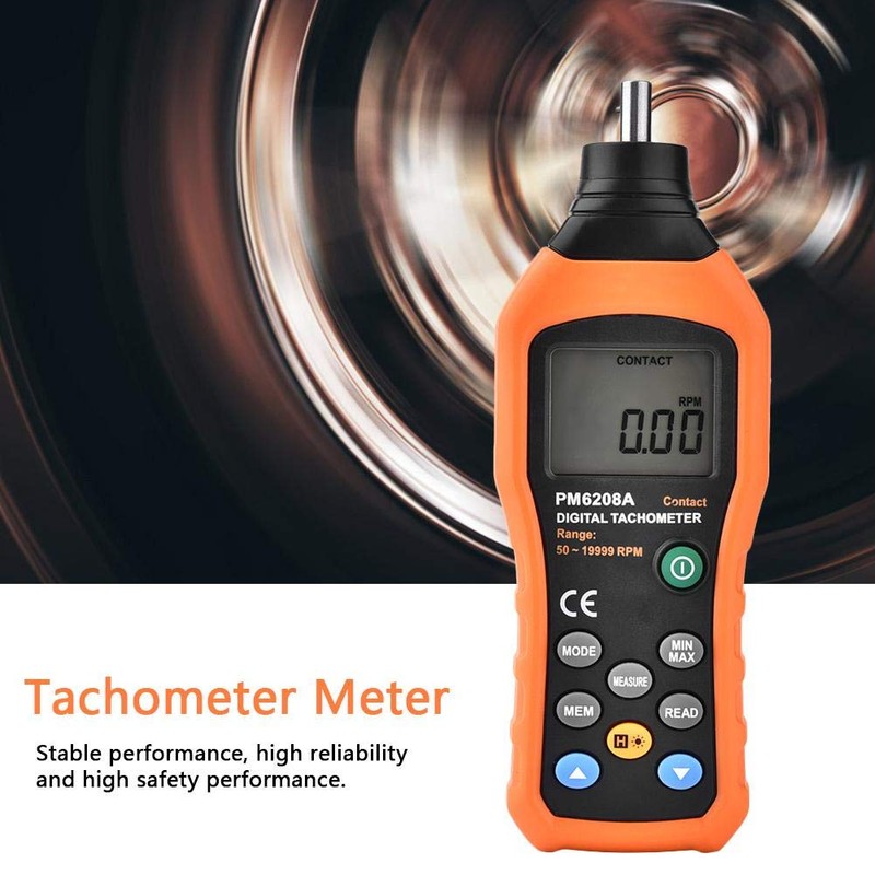 Peakmeter PM6208A Handheld Digital Tachometer Meter Speed Meter Tester 50