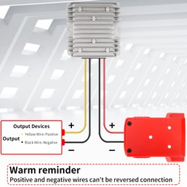 ToolValtz 18V to 12V Step Down Converter Aadpter Compatible with Milwaukee M18 Batteries, DC 12 Voltage Battery Power Adapter, 15A 180W Buck Converter Regulator