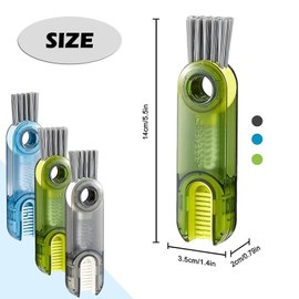 YTOOK 3-in-1 Cup Lid Crevice Cleaning Brush, Multifunctional Crevice Cleaning Brush for Water Bottle Cover, Portable Bottle Cleaning Brush Tools for Home Kitchen
