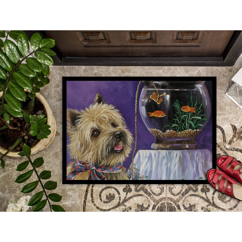 Caroline's Treasures PPP3252JMAT Cairn Terrier Gone Fishing Doormat 24x36 Front