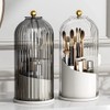 Primst Makeup Brush Holder Case, 360° Rotating Cosmetic Organizer with
