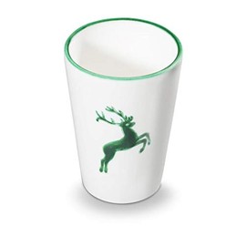 GMUNDNER KERAMIK Drinking Cup Capacity: 0.28 Litres Green Deer Crockery Handmade in Austria