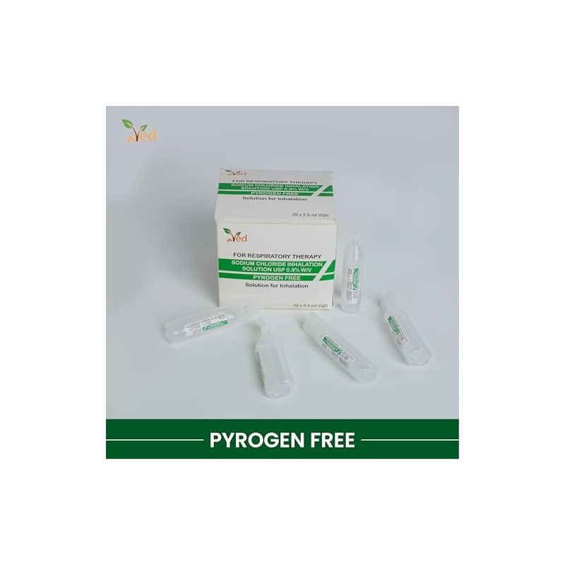 VED Isotonic Inhalation Saline Solution, 0.9% Sodium Chloride (NaCl), 20