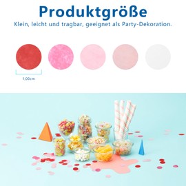 GoldRock Confetti Wedding Birthday 6000 Pieces Confetti Colourful Table Decoration Birthday Red Pink Confetti Cannon Paper Streamers Confetti for Carnival, Christmas, New Year's Eve Decoration