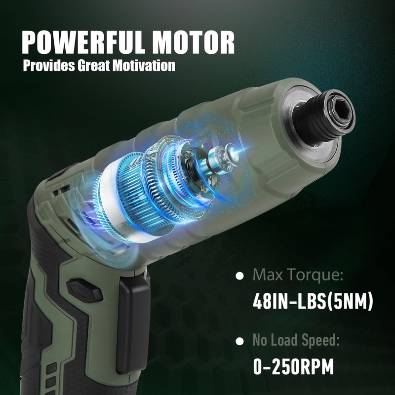 KREBS Power Electric Screwdriver, 4V Max 5Nm Cordless Screwdriver Rechargeable