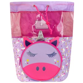 Harry Bear Kids Swim Bag Unicorn Purple