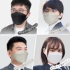 [Brodio] マスク 立体 超大きめ 不織布 三層構造 個包装マスク バイカラー メンズ ダイヤモンド形状