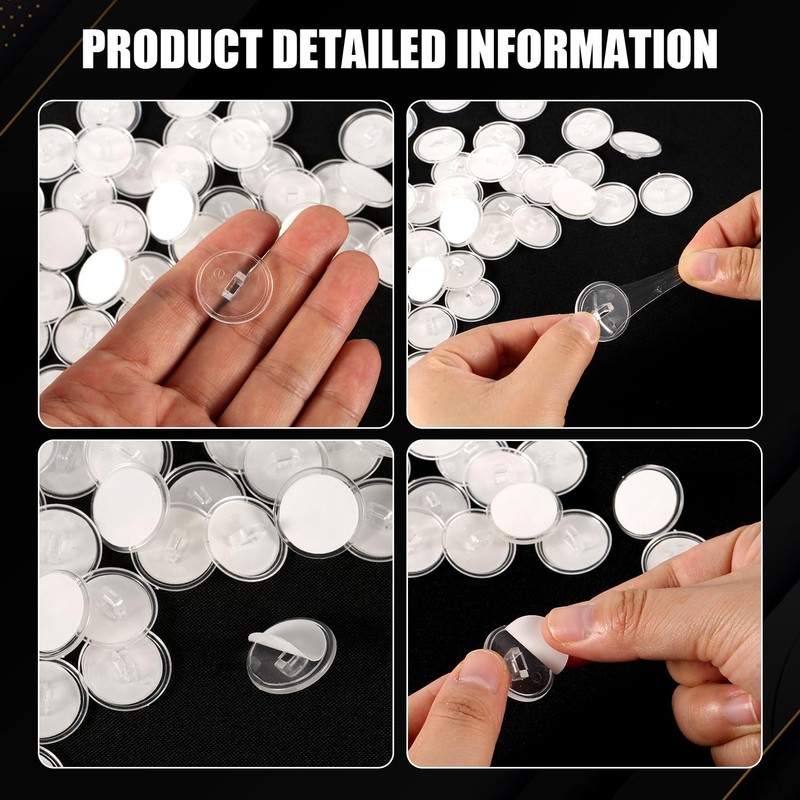 NQEUEPN 100pcs Adhesive Ceiling Hooks, Round Suction Cup Sticky Ceiling