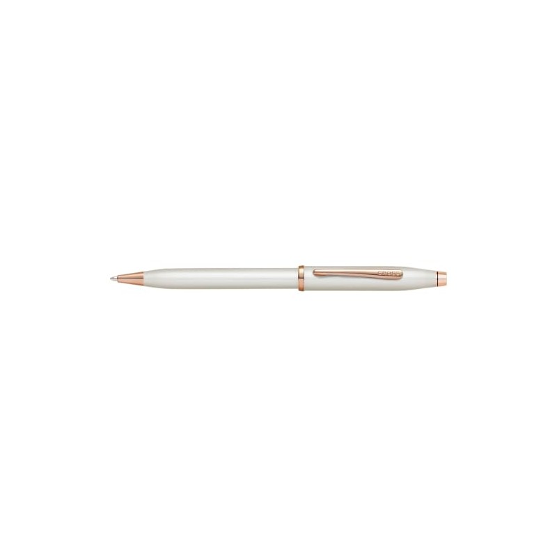 THINGS REMEMBERED Cross Century White Lacquer and Rose Gold Ballpoint